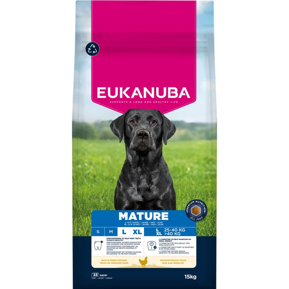 Eukanuba Premium Nutrition Mature Large & Giant Breed Kylling - 15 kg