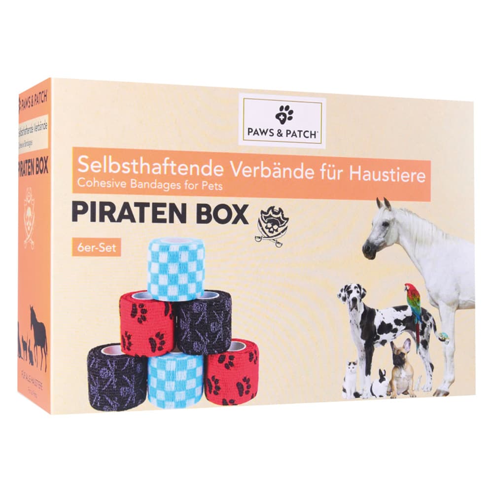 PAWS & PATCH selvklebende plaster - Piratboks, 6 ruller