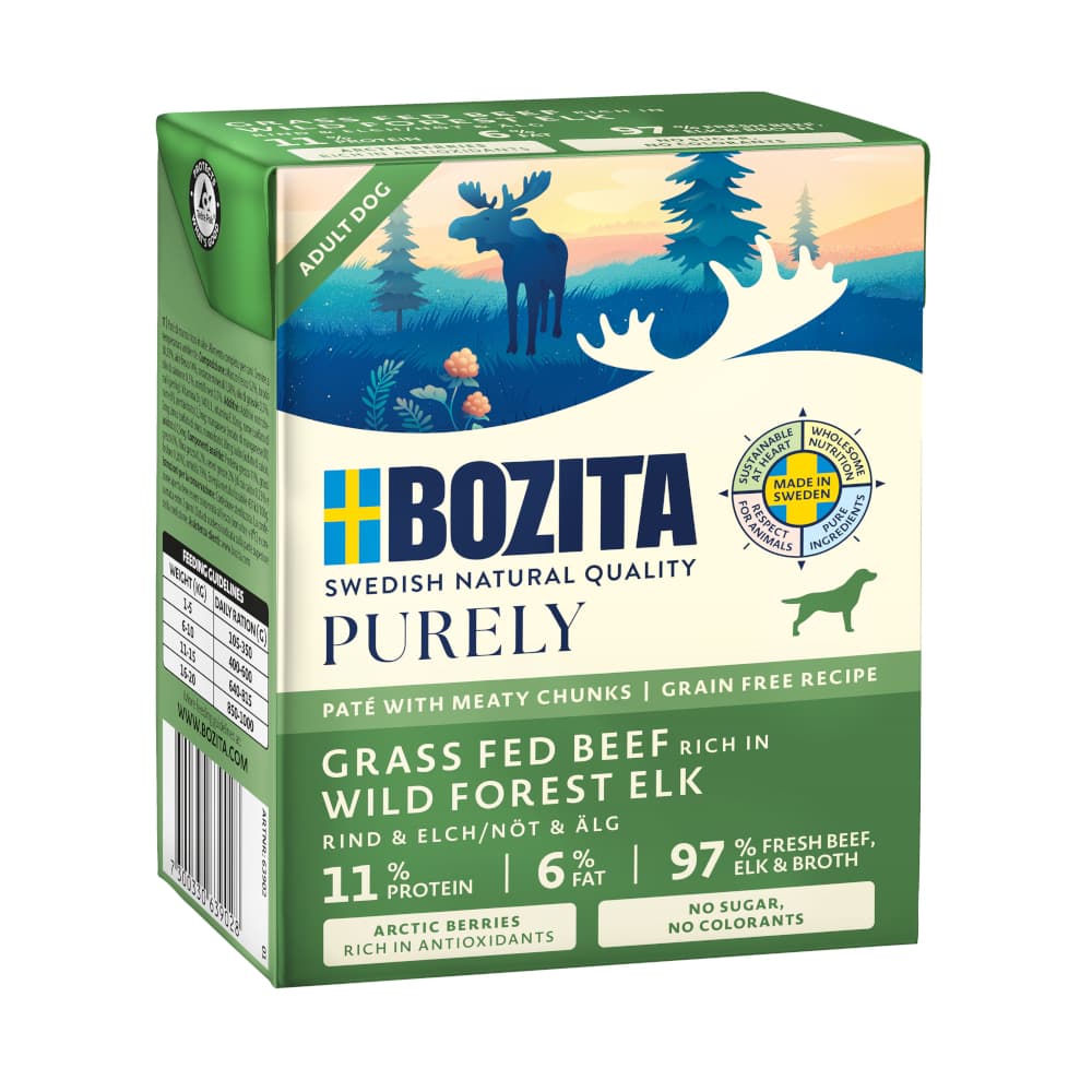 Bozita Purely Paté 6 x 370 g - med elg