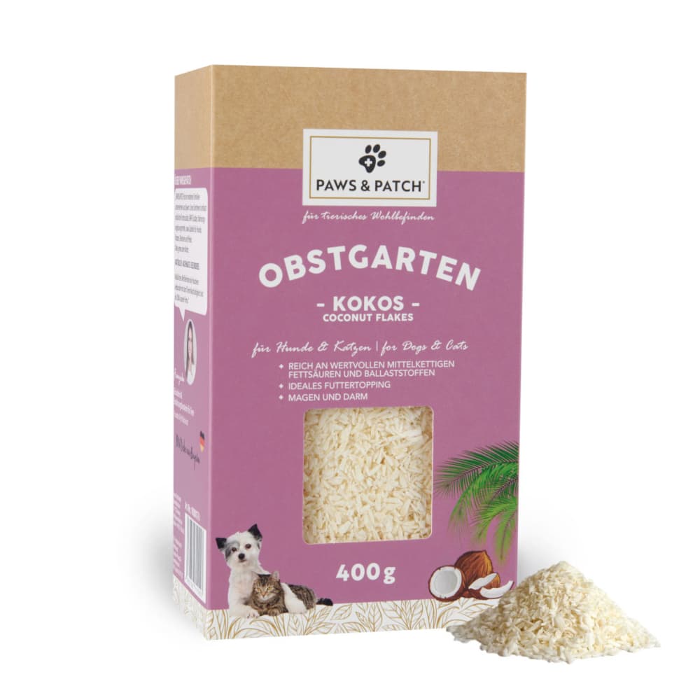 PAWS & PATCH Frukthage kokosflak - 400 g