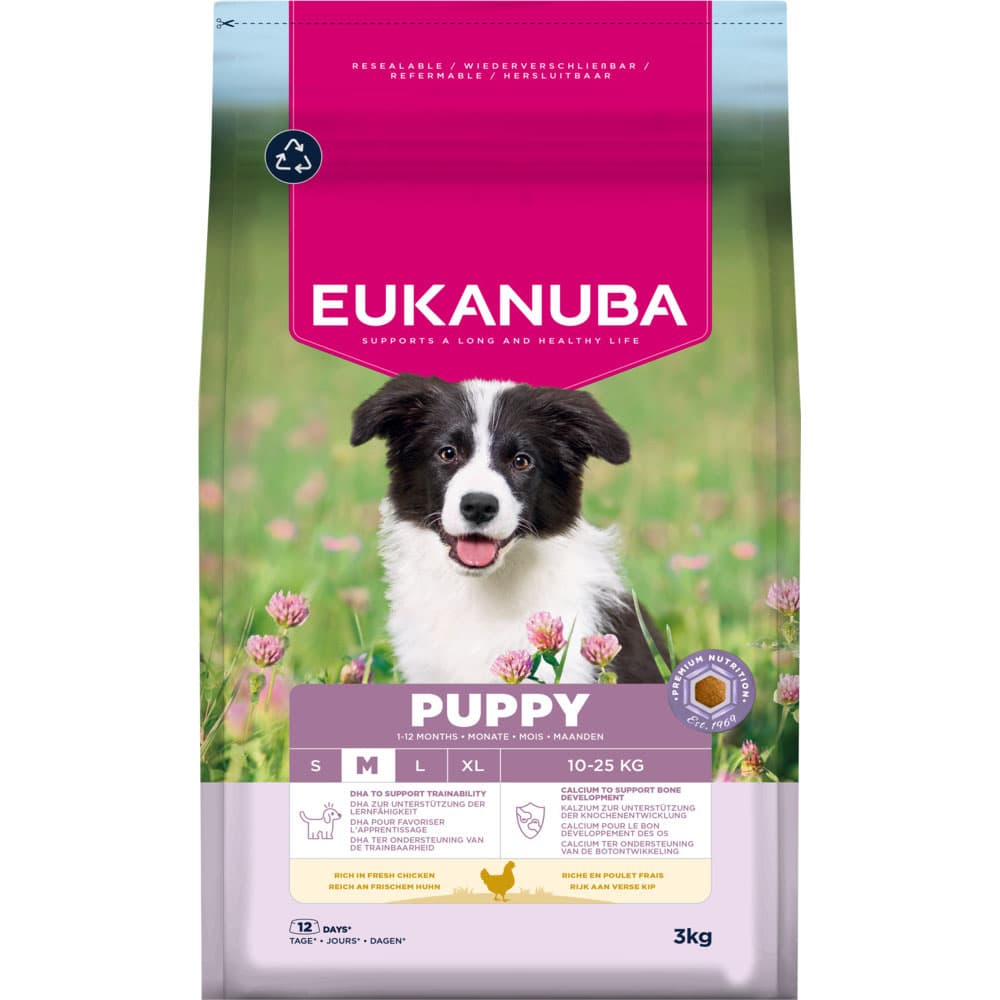 Eukanuba Premium Nutrition Puppy Medium Breed kylling - 3 kg