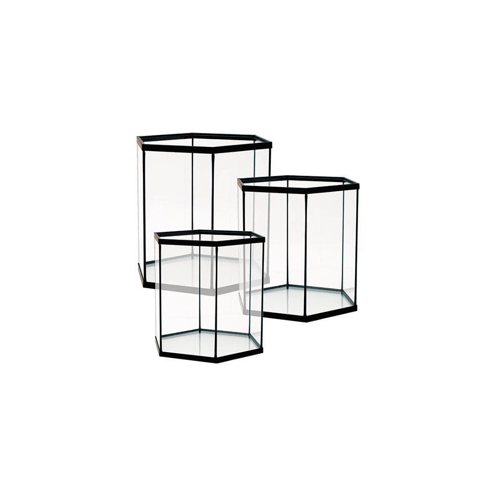 6 kantet glassakvarium lav modell - 30ltr x
