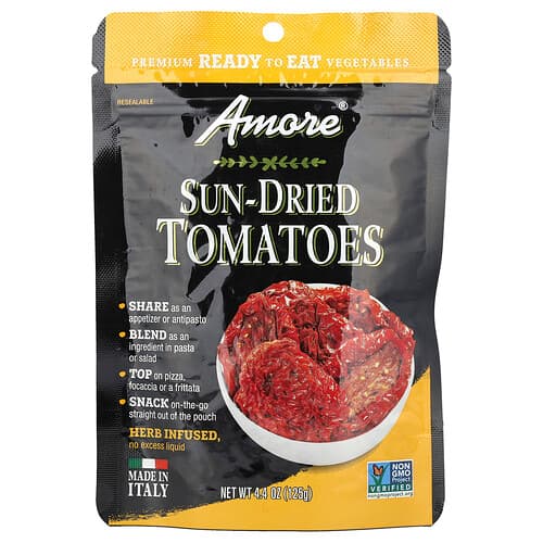 Amore, Soltørkede tomater, urteinfundert, 4,4 oz (125 g)