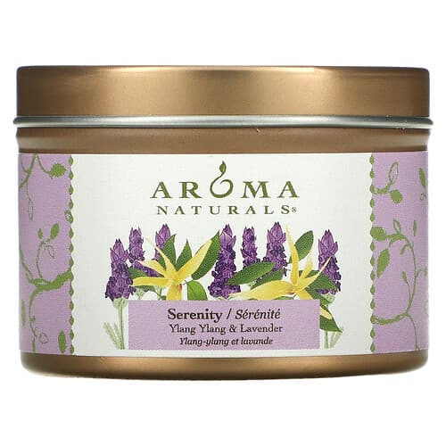 Aroma Naturals, Soy VegePure, reiselys, Serenity, ylang ylang og lavendel, 79,38 g