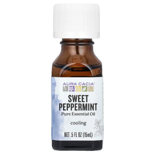 Aura Cacia, Ren eterisk olje, søt peppermynte, 15 ml