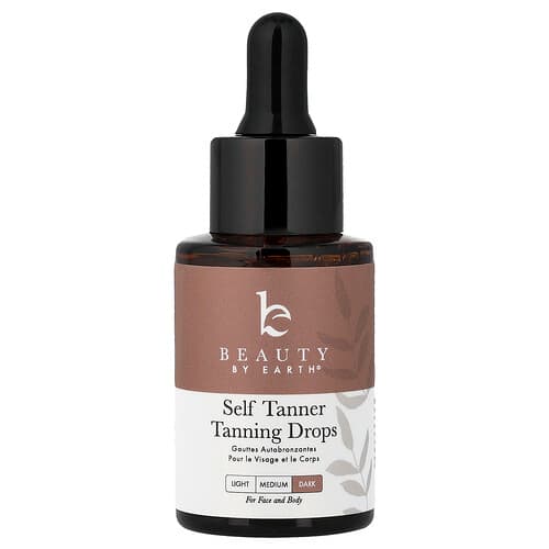 Beauty By Earth, Selvbrunerdråper, mørk, 1 fl oz (30 ml)