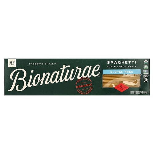 Bionaturae, Glutenfri ris- og linsepasta, spaghetti, 340 g