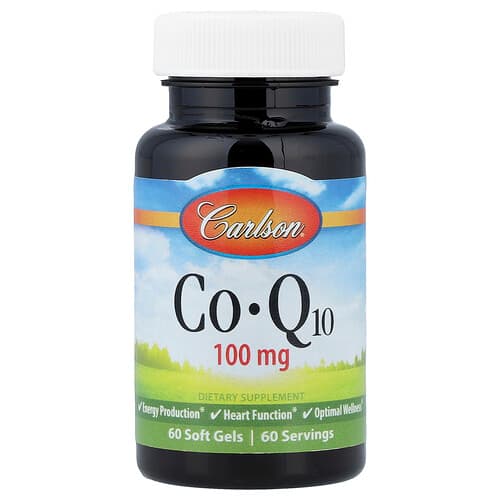 Carlson, CoQ10, 100 mg, 60 myke geler