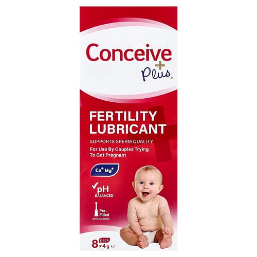 Conceive Plus, Fertilitetssmøremiddel, 8-pakning, 4 g hver