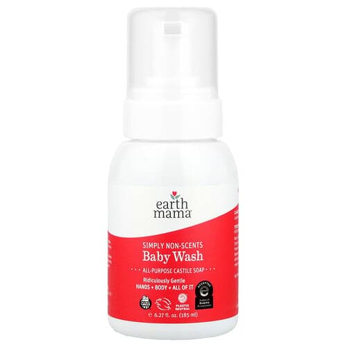 Earth Mama, Babysåpe, Simply Non Scented, 185 ml