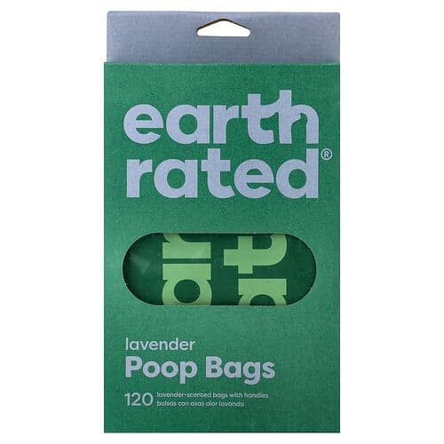 Earth Rated, Hundebæsjposer med håndtak, lavendel, 120 håndtaksposer