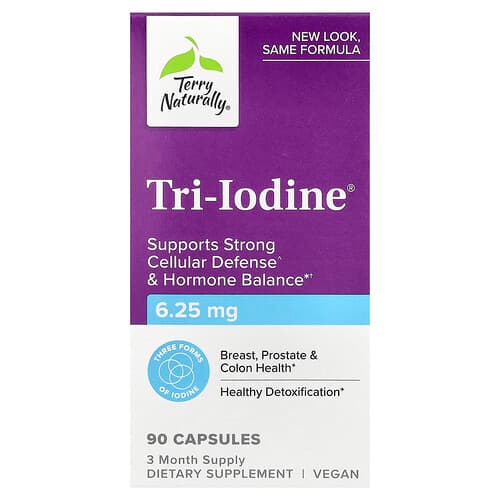 Terry Naturally, Tri-jod®, 6,25 mg, 90 kapsler