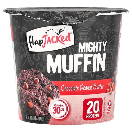 FlapJacked, Mektig muffins, sjokolade peanøttsmør, 1.94 oz (55 g)
