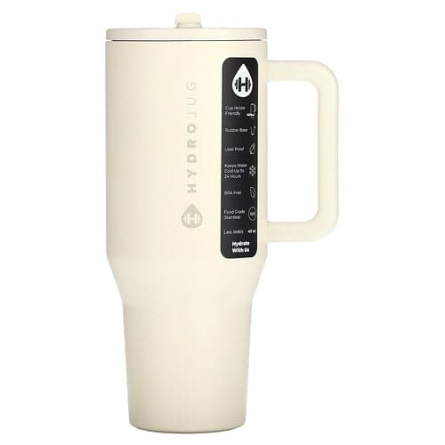 HydroJug, Reisende glass, krem, 40 oz