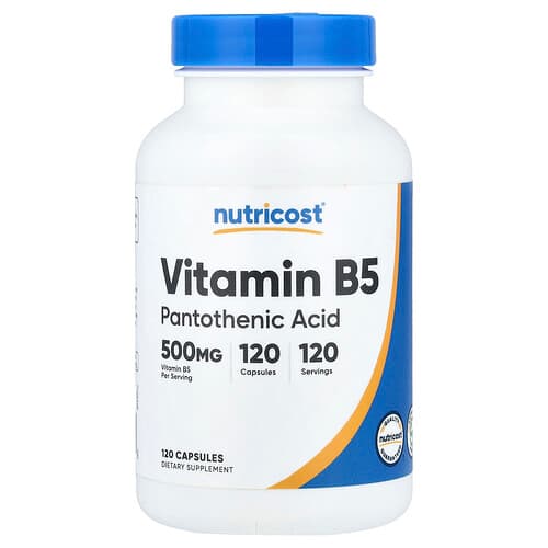 Nutricost, Vitamin B5, 120 kapsler