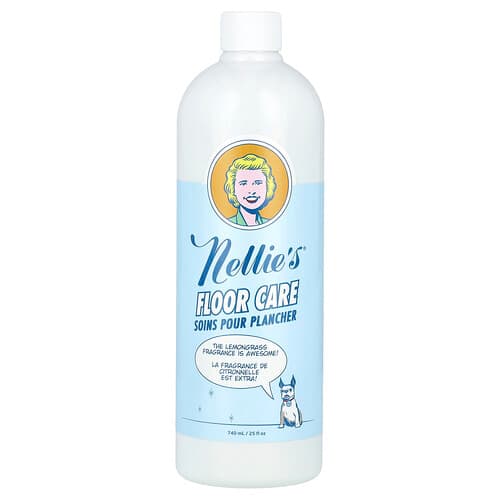 Nellie's, Gulvpleie, sitrongress, 740 ml