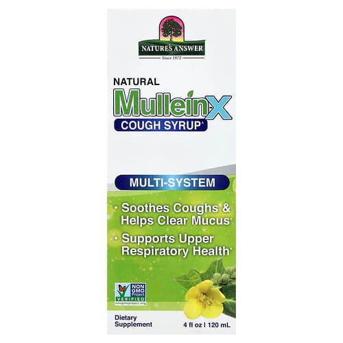 Nature's Answer, Naturlig Mullein-X® hostesirup, multisystem, 120 ml
