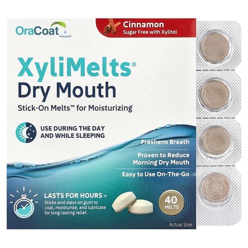 OraCoat, XyliSmelter® munntørrhet, kanel, 40 smelter