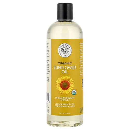 Pure Body Naturals, Økologisk solsikkeolje, 473 ml