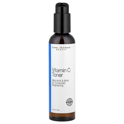 California Gold Nutrition, Vitamin C-toner, forbedret lysnende toner, 6 fl oz (177 ml)
