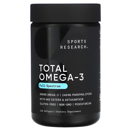 Sports Research, Totalt Omega-3, 120 myke geleer