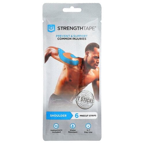 Strengthtape, Skuldertape, 6 forhåndskuttede strimler