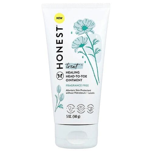 The Honest Company, Treat™, helbredende salve fra topp til tå, uten parfyme, 141 g