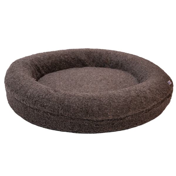 Canelana rund hundeseng i 100% ull - Small - Grå-Brun