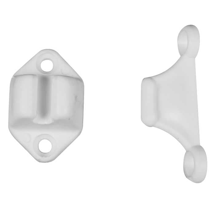Dørholder plast (2 deler) Hvit