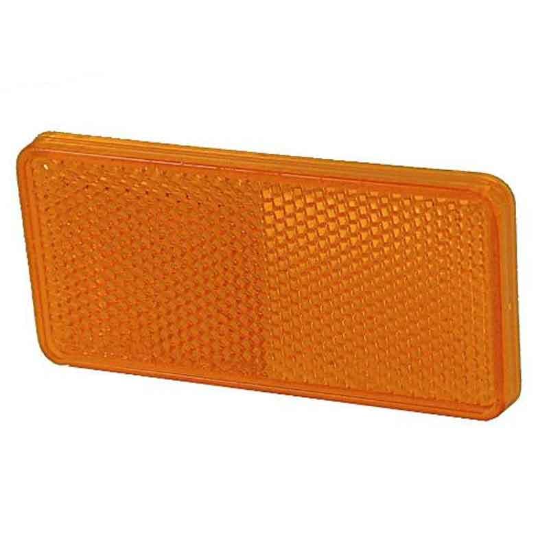 Firkantet refleks 44 x 94 mm, selvklebende, uinnpakket Gul