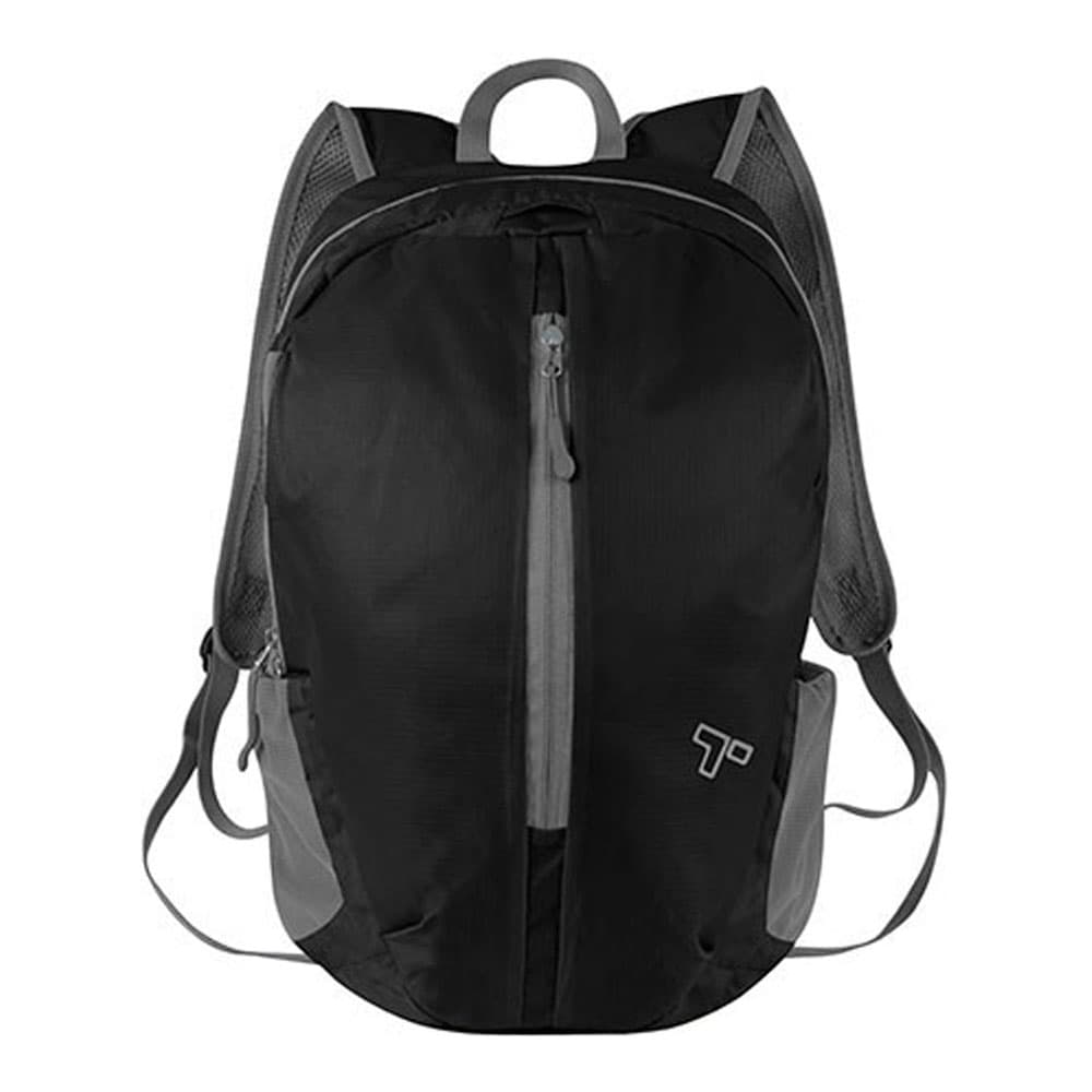 Lett ryggsekk med integrert lomme og 2 sidelommer Black