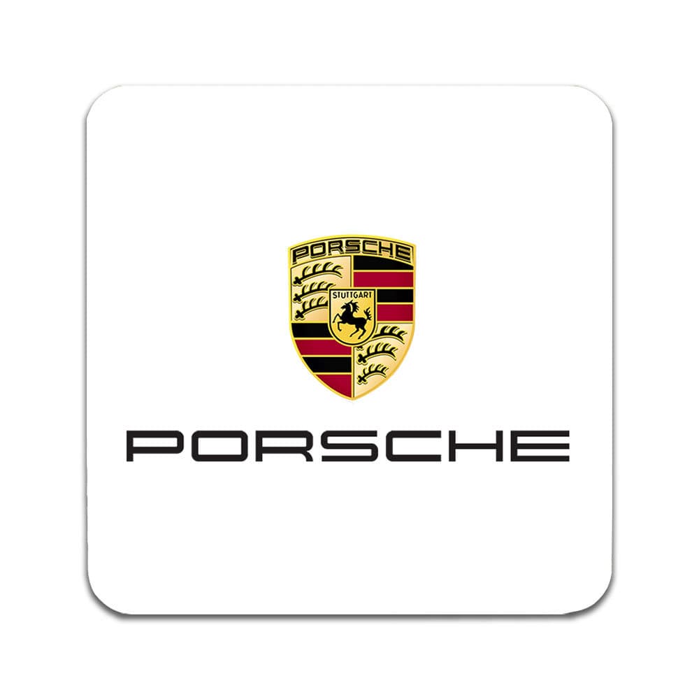 Glassunderlag (2-pakning): Porsche, stilrene underlag med unike og livlige motiver
