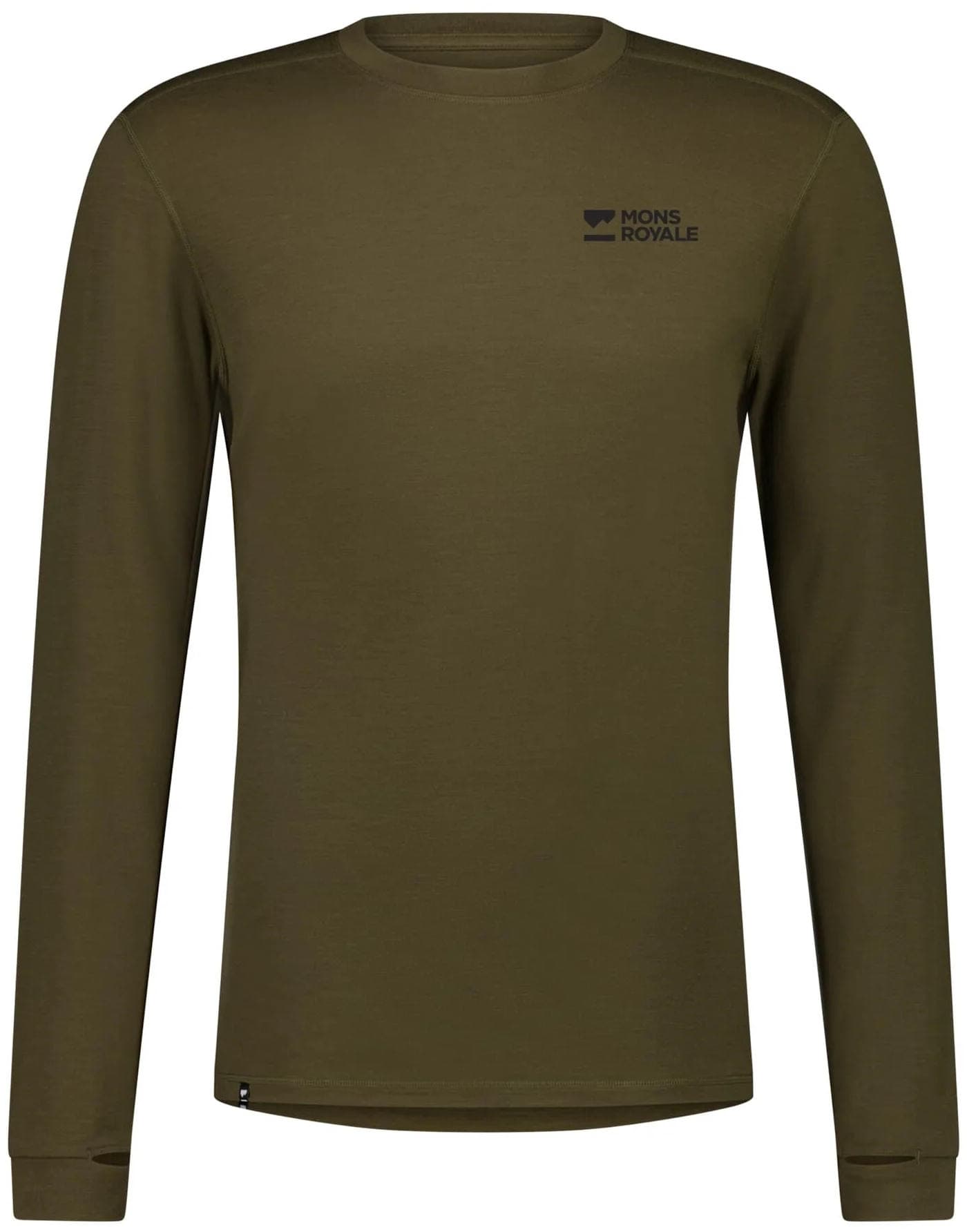Mons Royale Cascade Merino LS M's dark olive XL