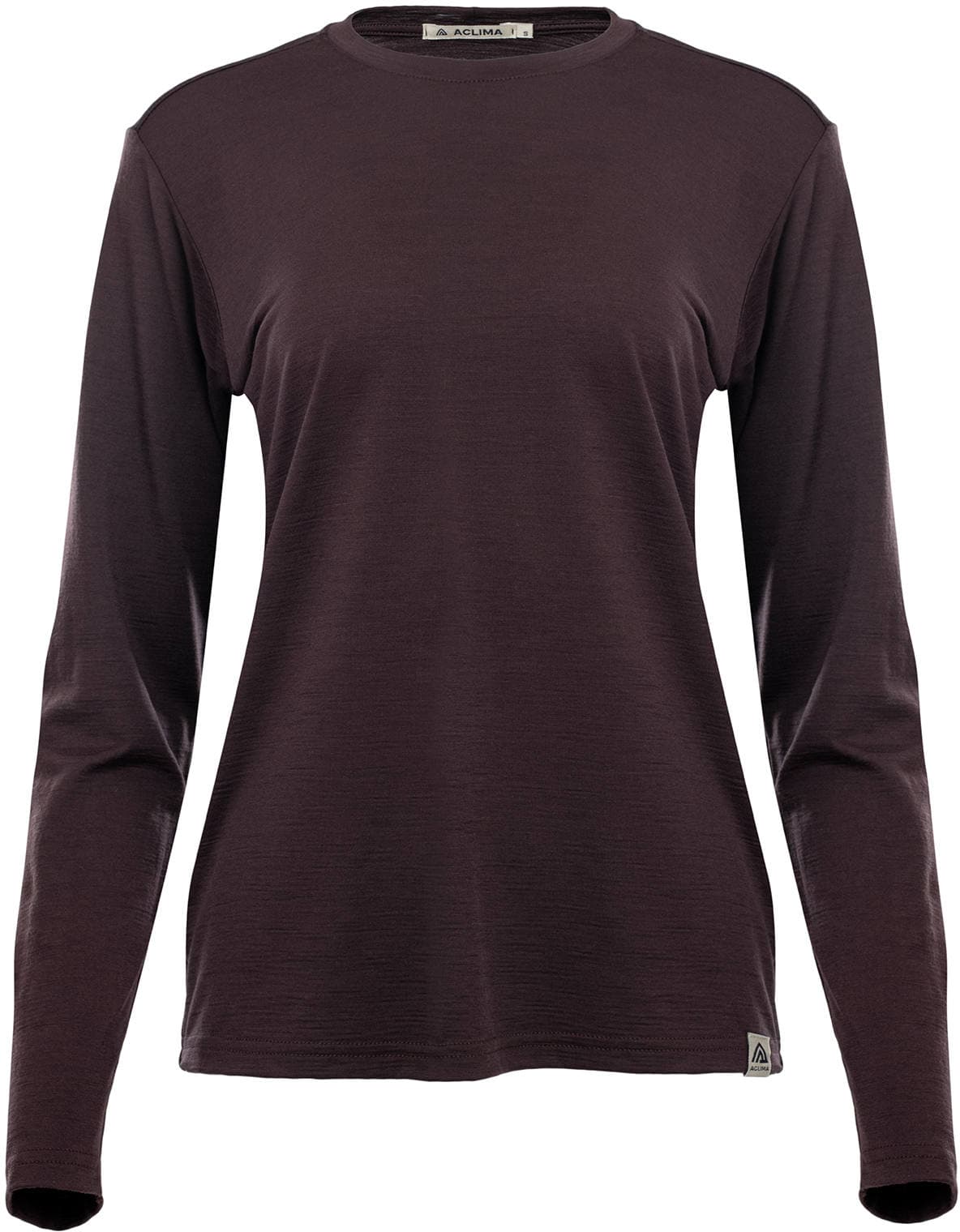 Aclima Lightwool Crewneck W's chocolate plum XS