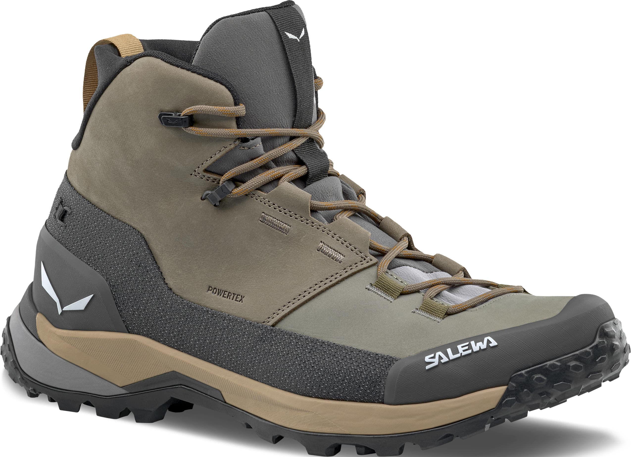 Salewa Puez Leather Mid Ptx M's shadow/dark olive UK 8