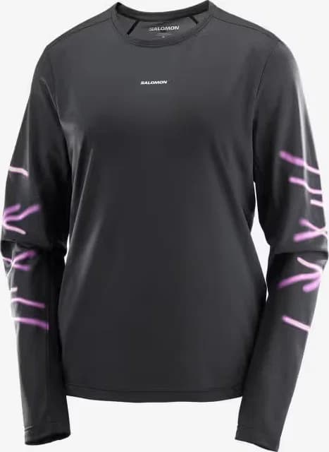 Salomon SHKout Core LS Tee gfx W deep black XS