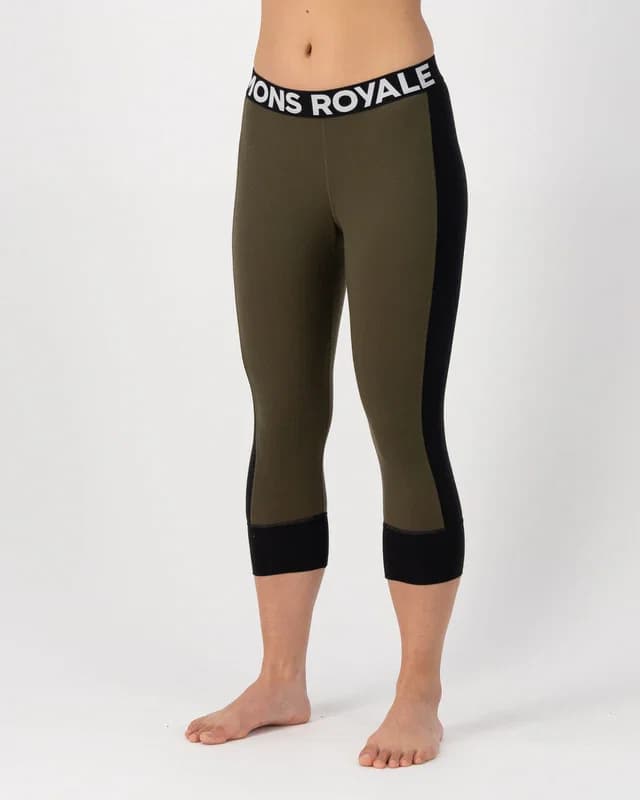Mons Royale Cascade 3/4 Legging W's dark olive S