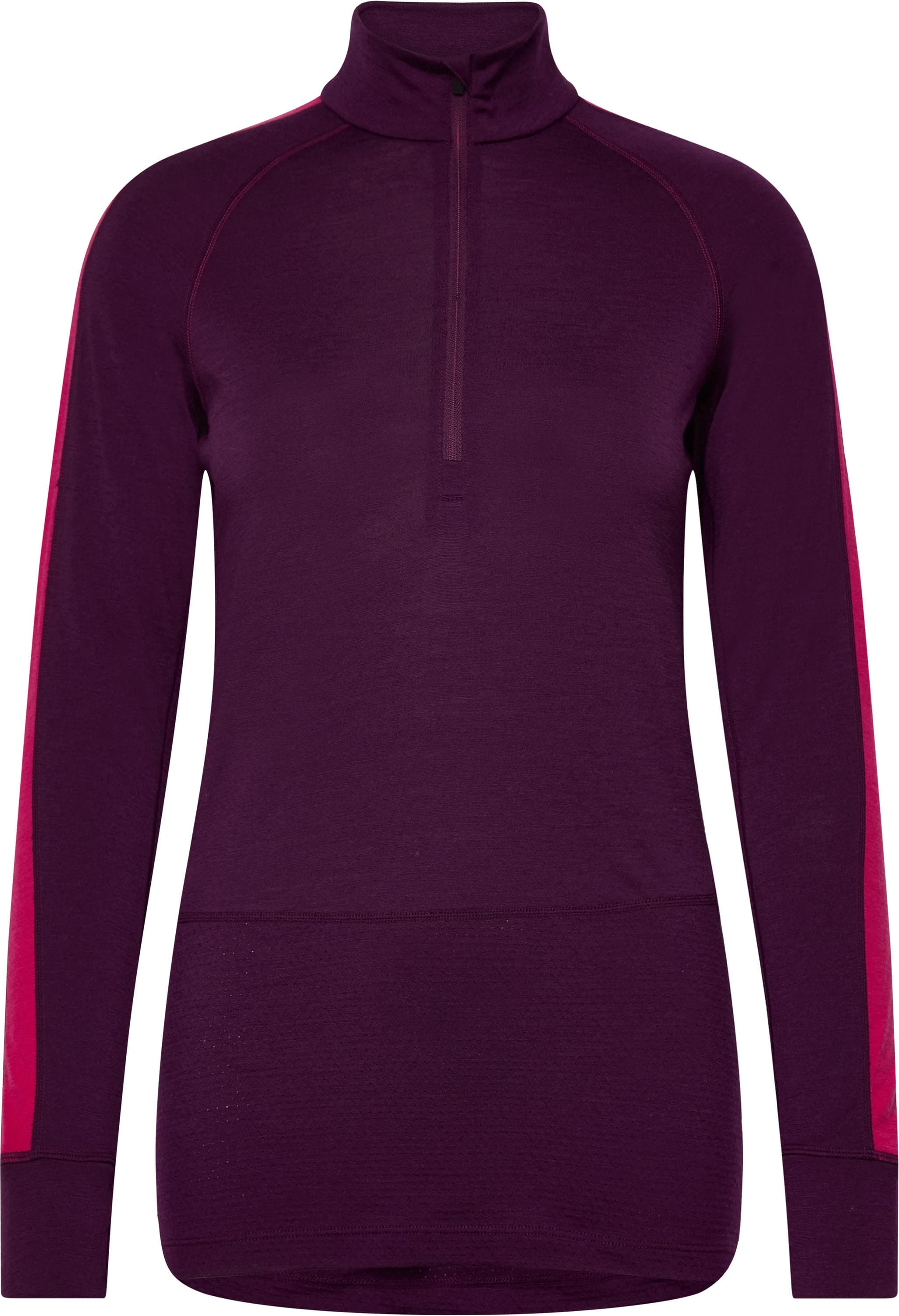Icebreaker ZoneKnit 200 LS Half Zip W's nightshade/electron pink S