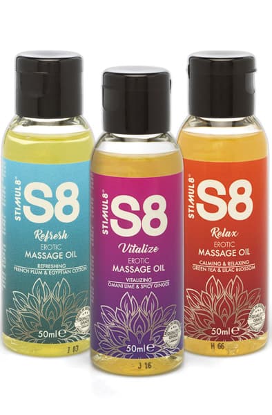 Stimul8 Massage Oil Box 3 x 50ml