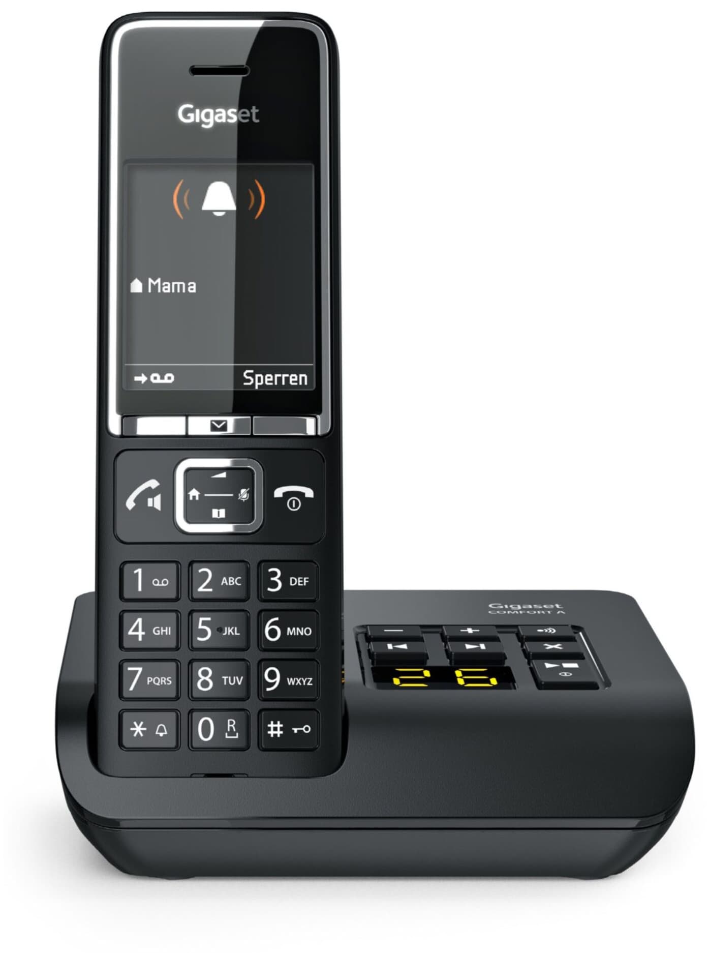 Gigaset Comfort 550A Bordtelefon med dokkingstasjon (DECT) Sort/Krom