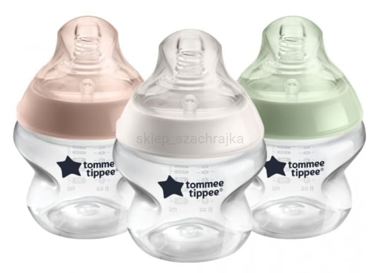 Tommee Tippee Smokkeflasker 150ml, Fra 0 mnd ??? Hvit/Gr??nn/Kobber, 3 pk