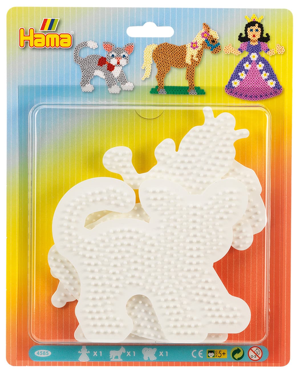 Hama Midi Perleplater - 3 stk - Prinsesse, Hest, Katt