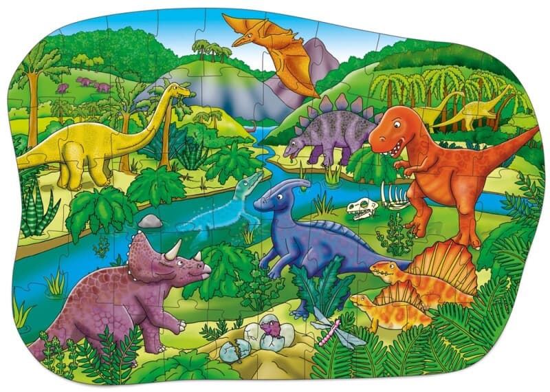 Orchard Toys Stort Dinosaurpuslespill - 2+ ??r