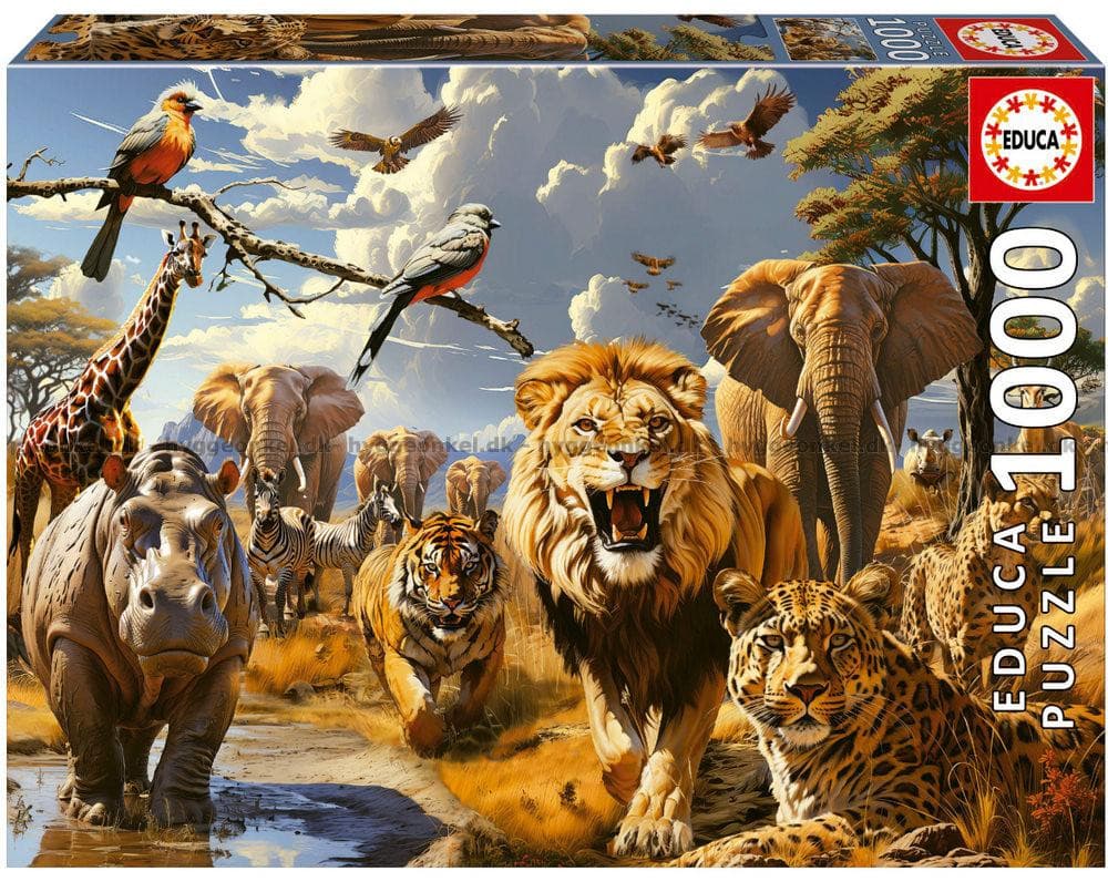 Educa Wild Animals Puslespill - 1000 brikker