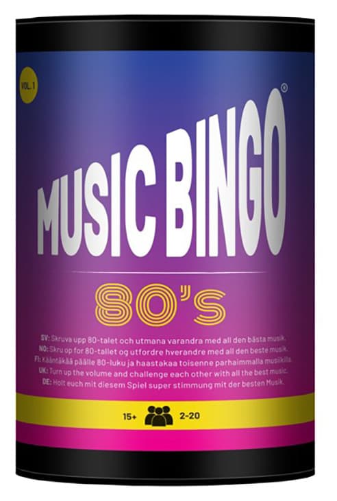 Skru opp Music Bingo Brettspill - 15+ ??r - 80-tallet