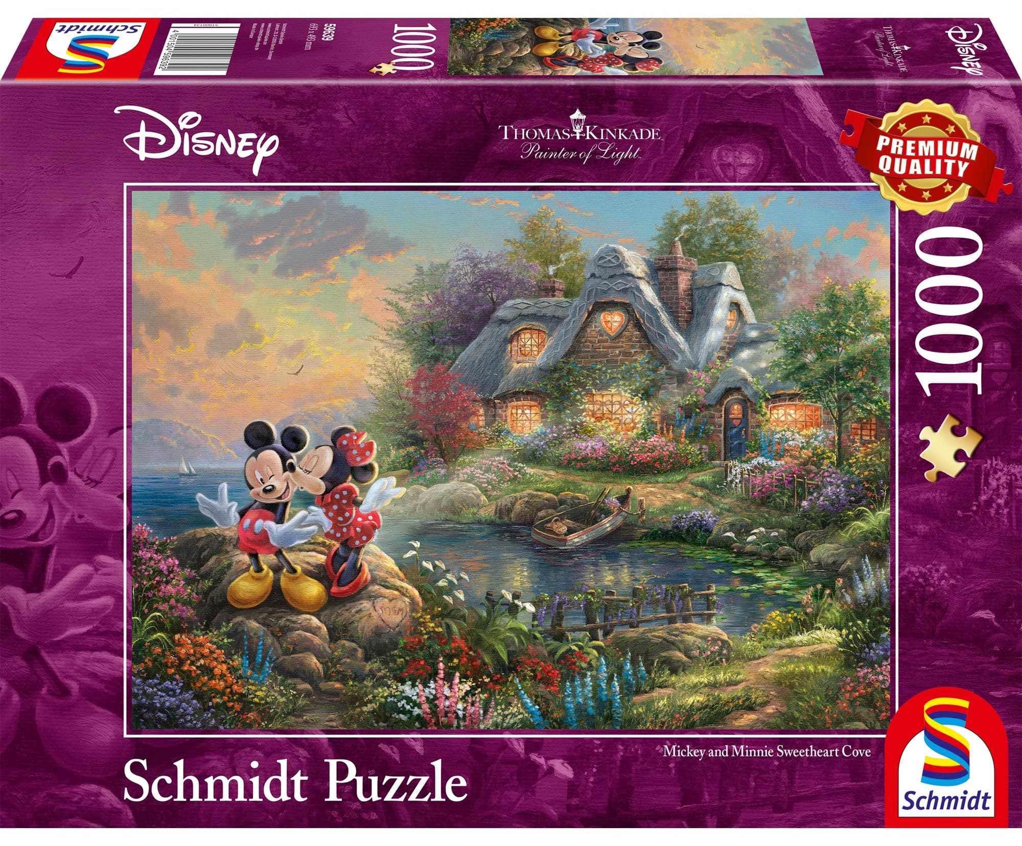 Schmidt Puzzles 59639 Disney Sweethearts Mickey & Minnie Puslespill - 1000 brikker
