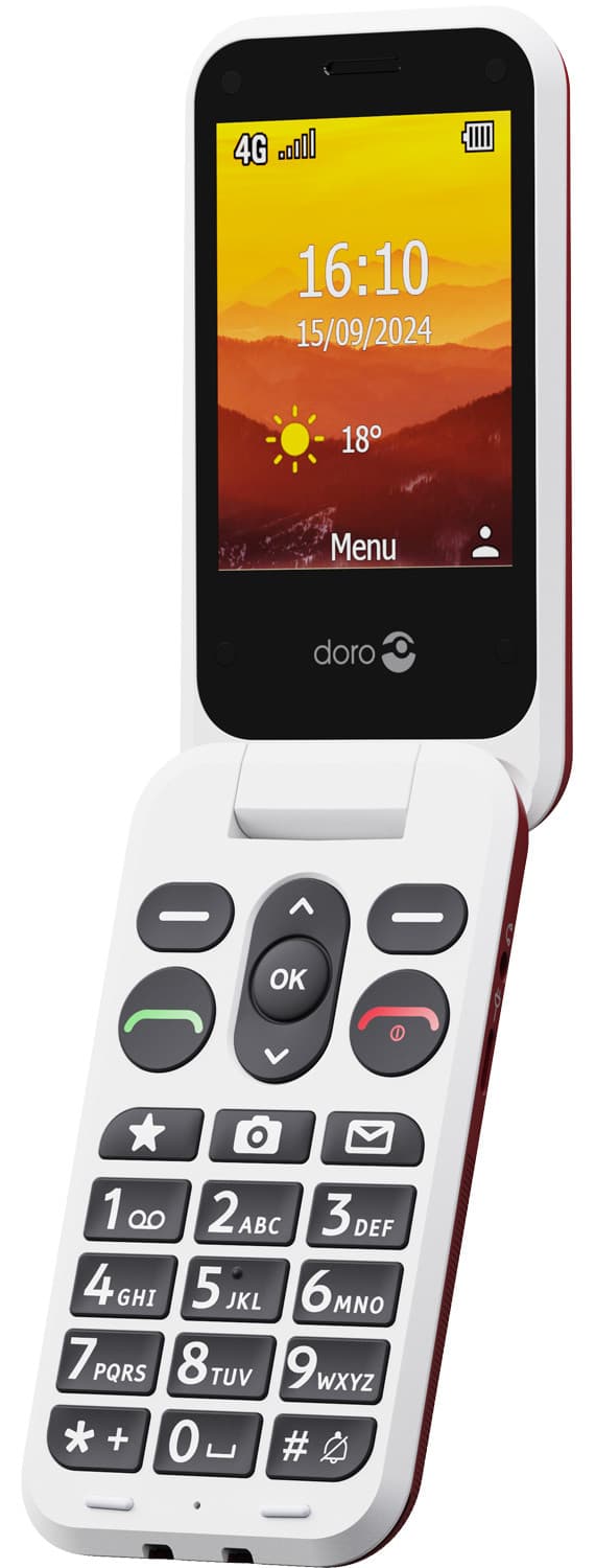 Doro Liva L21 Mobiltelefon - 2,8", 2MP, GPS, USB-C - R??d/Hvit