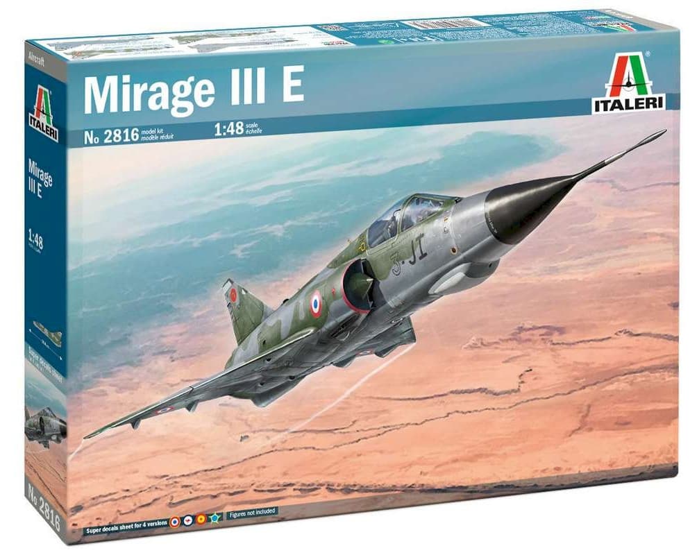 Italeri Mirage III E Modellfly Byggesett - 1:48