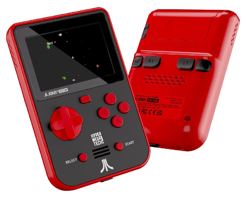 Blaze Evercade Atari Super Pocket Klassisk Arkadespill - USB-C, 4 timer - R??d/Svart