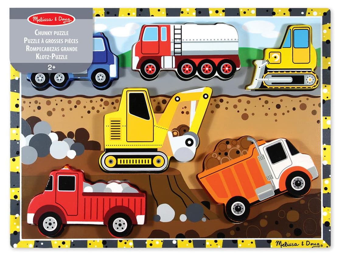 Melissa & Doug Byggeplass Trepuslespill - 6 brikker